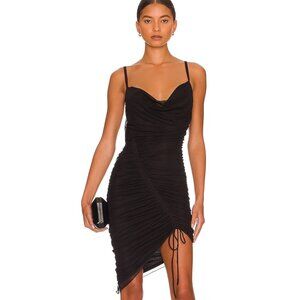Jonathan Simkhai Standard Trixie Mesh Jersey Mini Dress in Black Size XS NWT